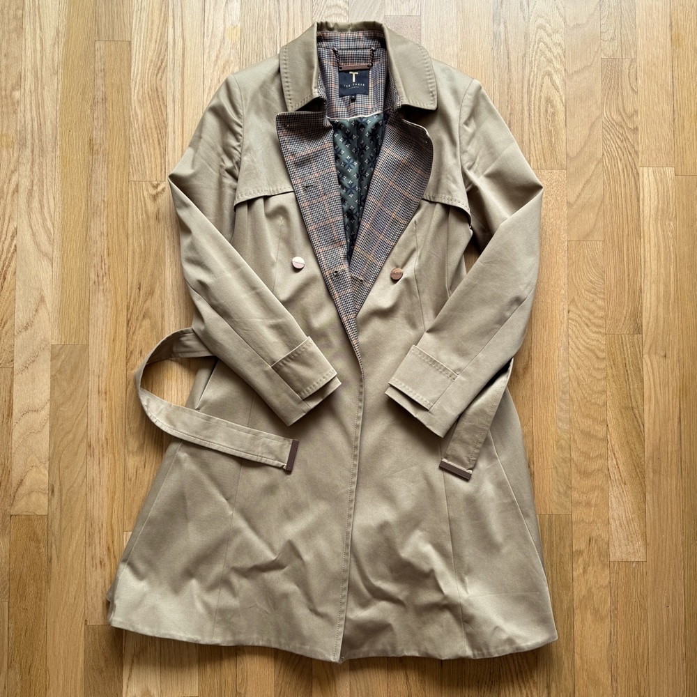 Ted Baker Trench Coat Size 0 - Picture 2 of 7